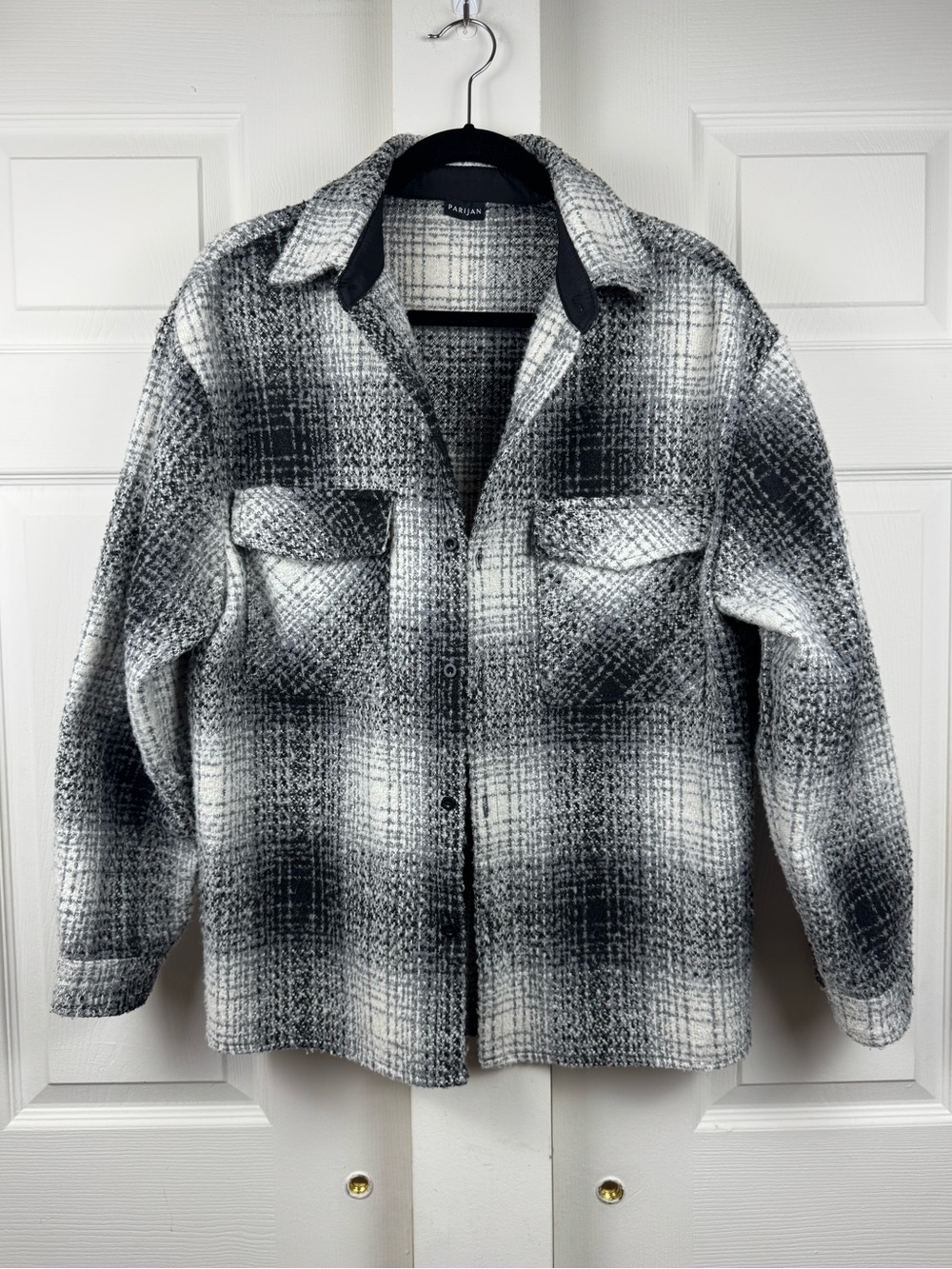 Parijan Checkered Tweed Shirt Jacket